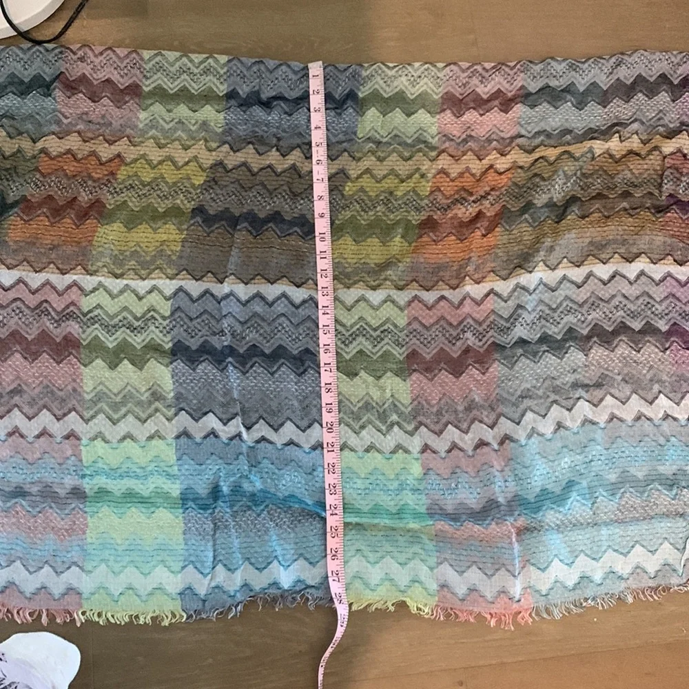 Woven Heart Multicolored Oversized Scarf/Wrap